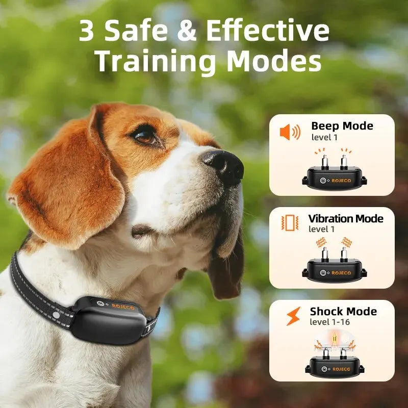 ROJECO Rechargeable Dog Training Collar with Remote